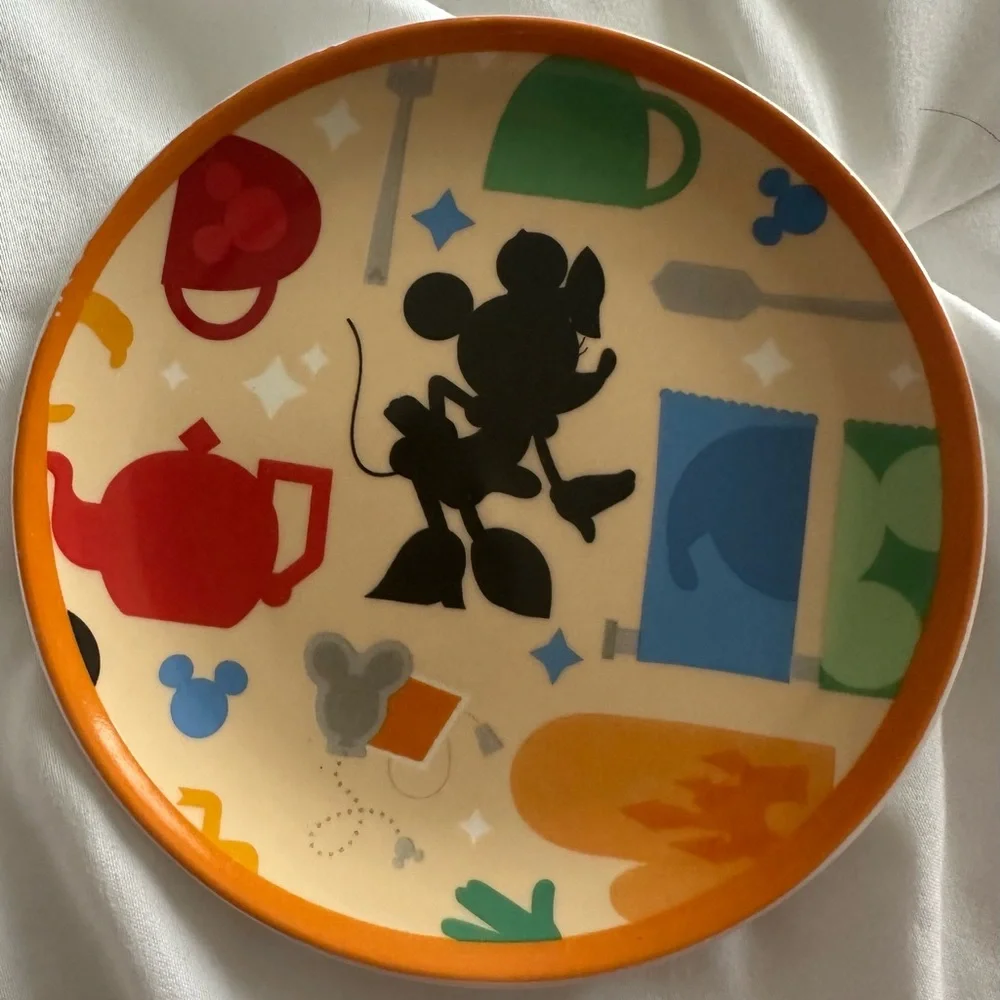 Vintage Disney Colorful Mickey Mouse Plate Collection